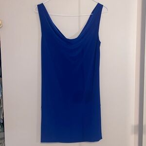 Stunning blue dress.